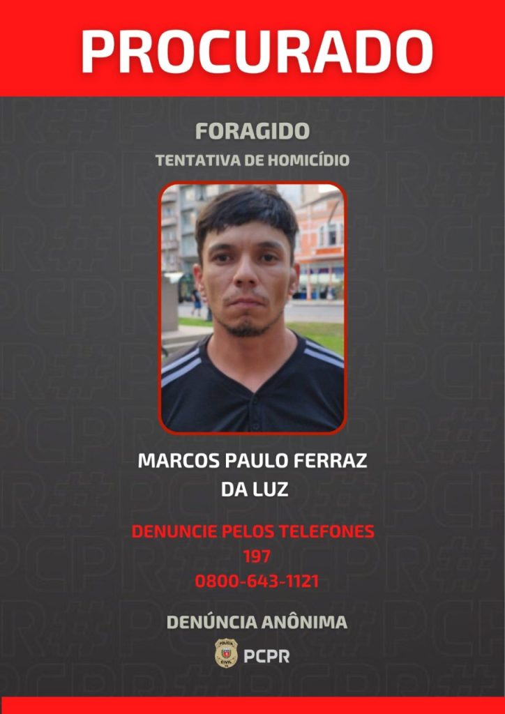 Foragido Imagem divulgada pela PC