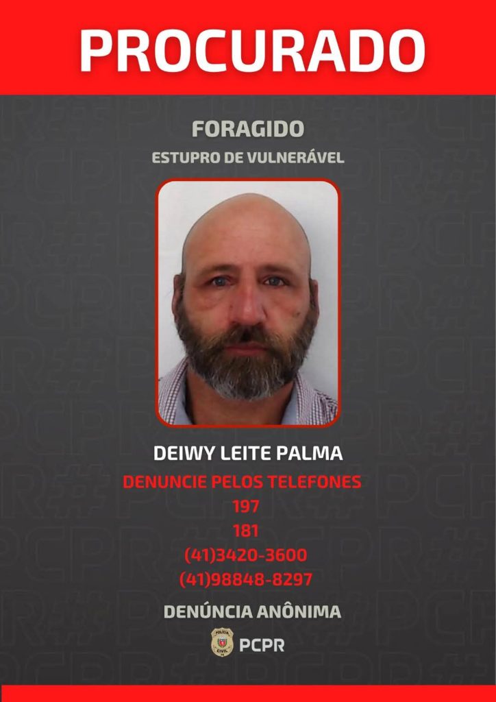 Foragido crimes sexuais Paranaguá 3
