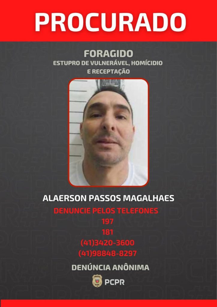 Foragido crimes sexuais Paranaguá 451