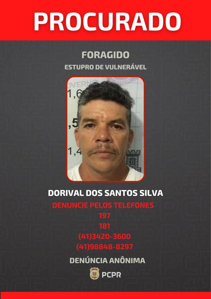 Foragido crimes sexuais Paranaguá 5