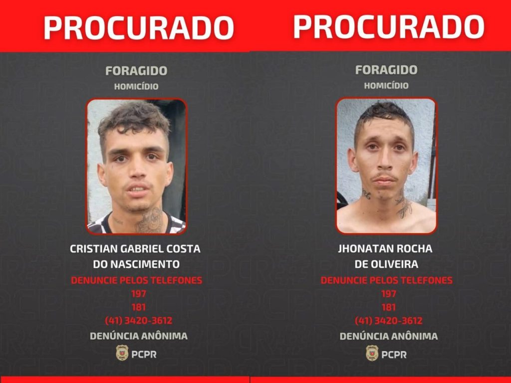Procurados pela Justiça em Paranaguá por crimes de homicídio