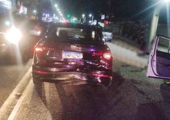 Acidente envolvend um Fiat Cronos e um Honda Civic