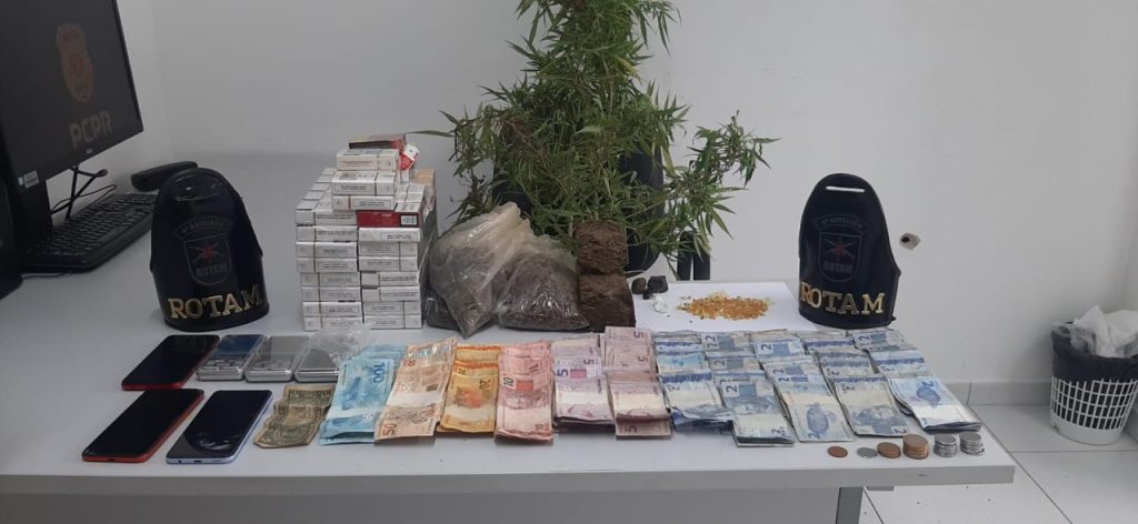 Apreensão da Rotam de mais de 1 kg de drogas em Paranaguá