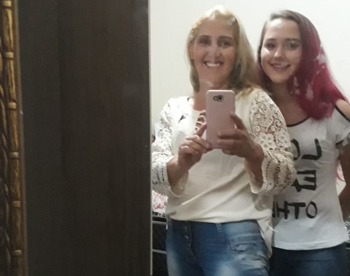 Fernanda Melani e a mãe