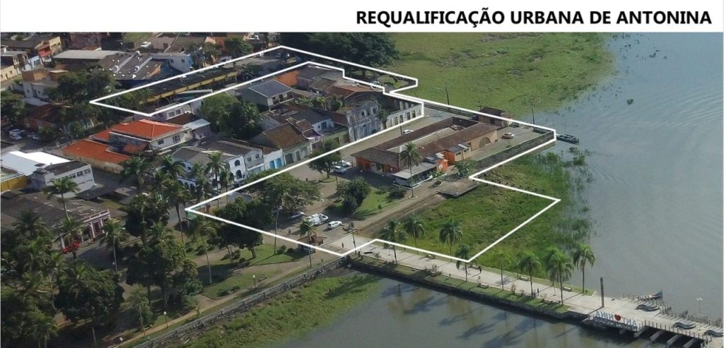 Área de intervenção proposta no documento Nova Antonina, que foi entregue ao governador Ratinho Jr. Foto: Divulgação/ Divulgação/ UTFPR