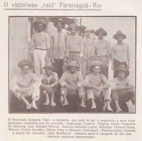 Grupos de parnanguaras fez história ao ir para o Rio de Janeiro em canoas a remo para comemorar centenário da Independência do Brasil.