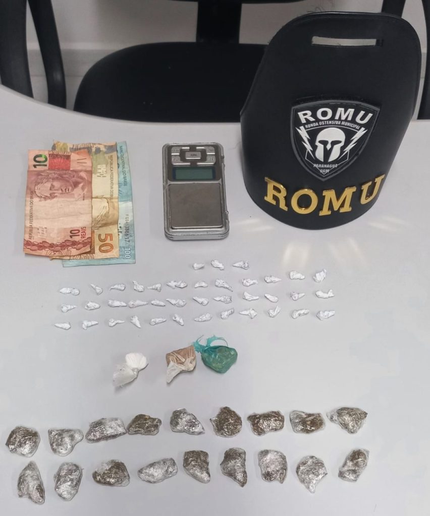 Romu apreensão de drogas no Jardim Esperança