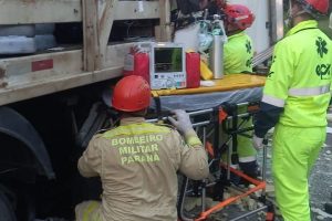 Acidente na PR-508 Colisão de Caminhões