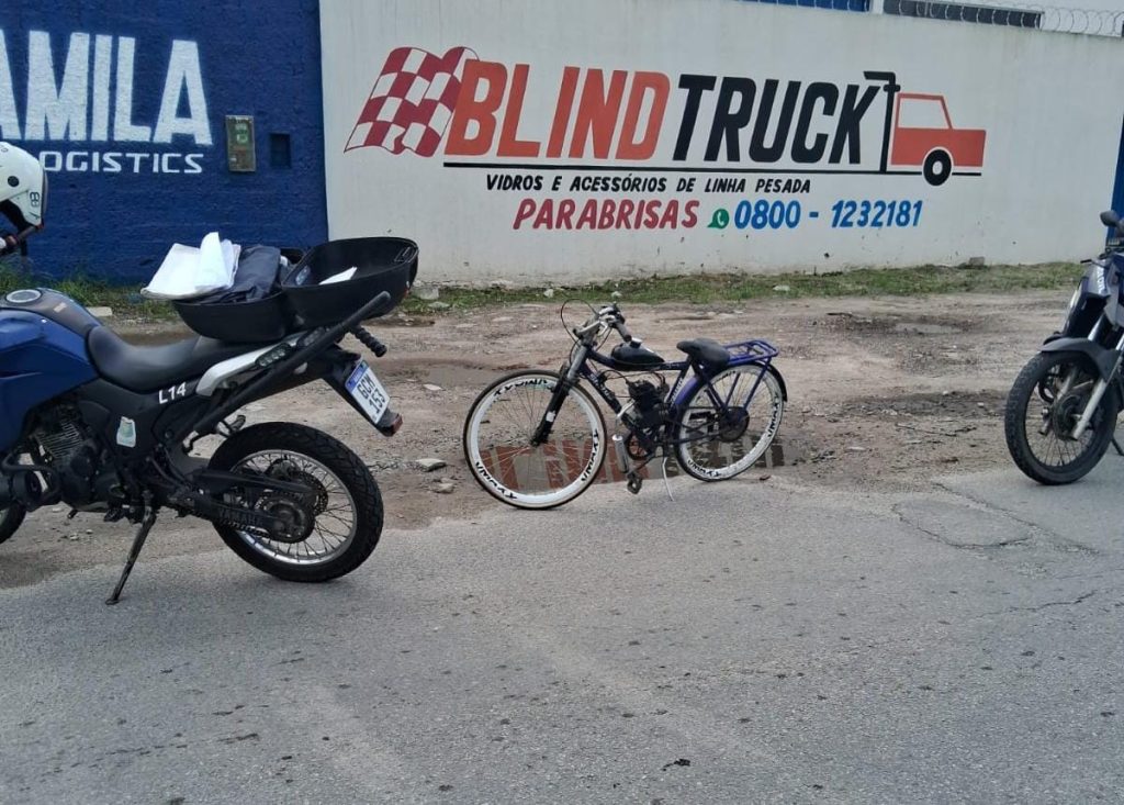Apreensão de bicicleta motorizada emm Paranaguá