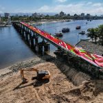 Esboço de como ficará a pintura na Passarela da Ilha dos Valadares. Foto: Gio Negromonte/Divulgação