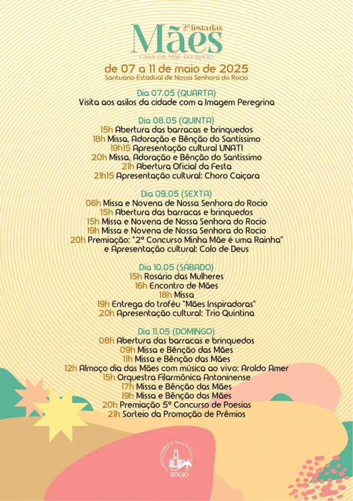 programação festa mãe do Rocio 2025