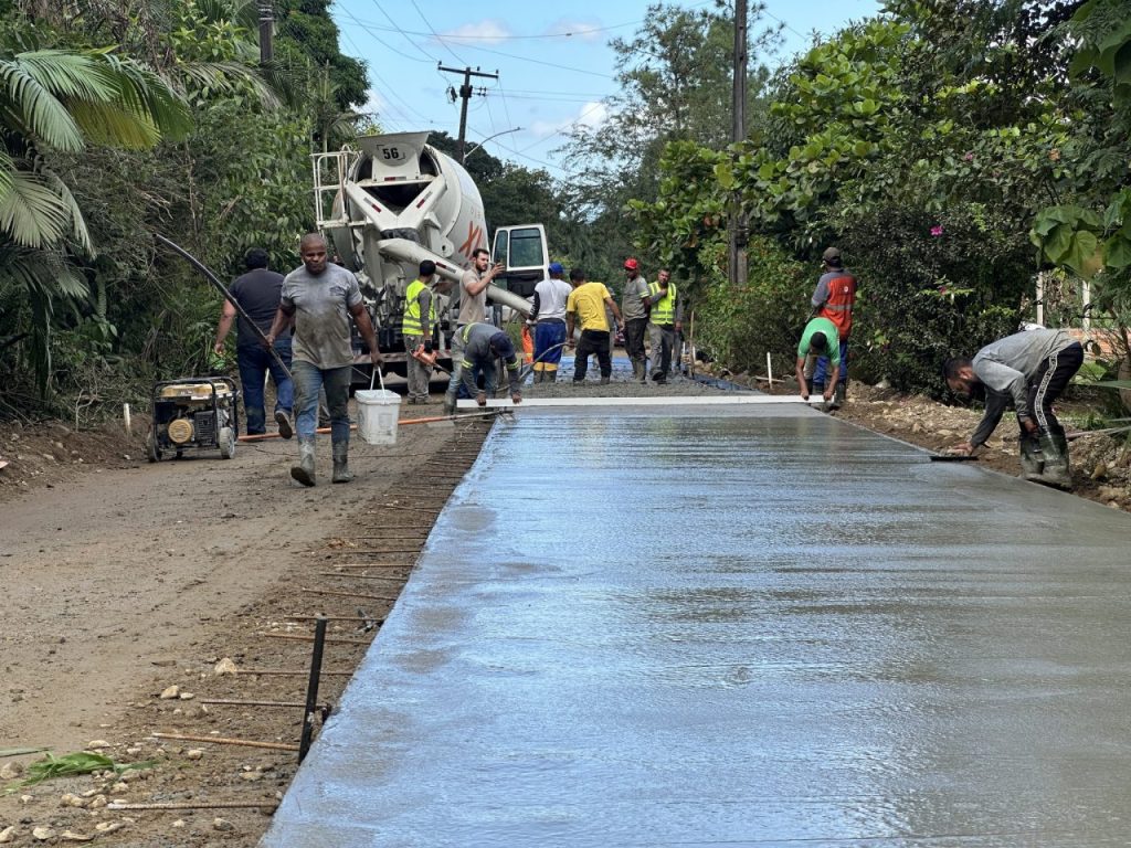 Projeto precisou ser alterado: pavimentação será feita de concreto. Foto: Prefeitura de Morretes