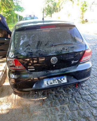 Carro recuperado pela GCM em Paranaguá