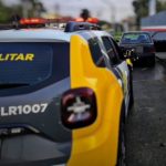 Carro recuperado pela PM em Paranaguá