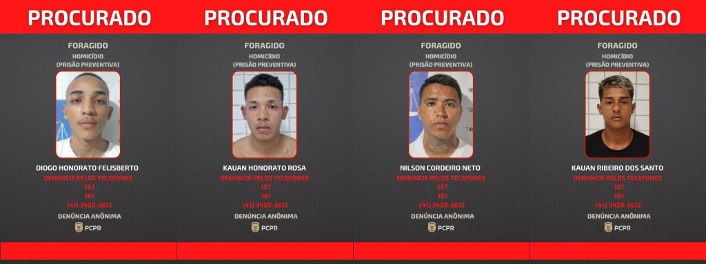Fotos foragidos da Justiça Paranaguá