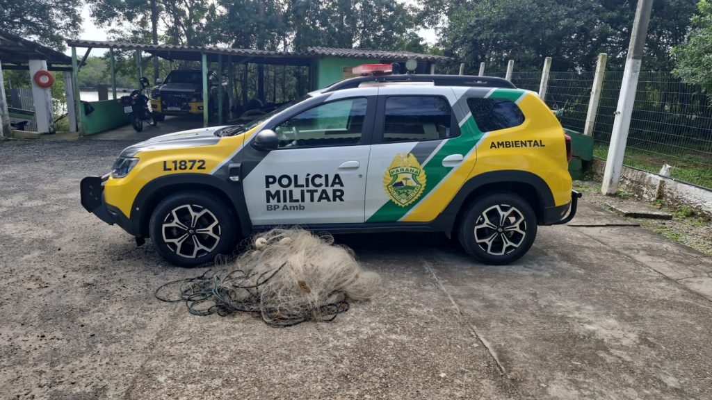 Polícia Ambienttal Apreensão Rede Guaratuba 1