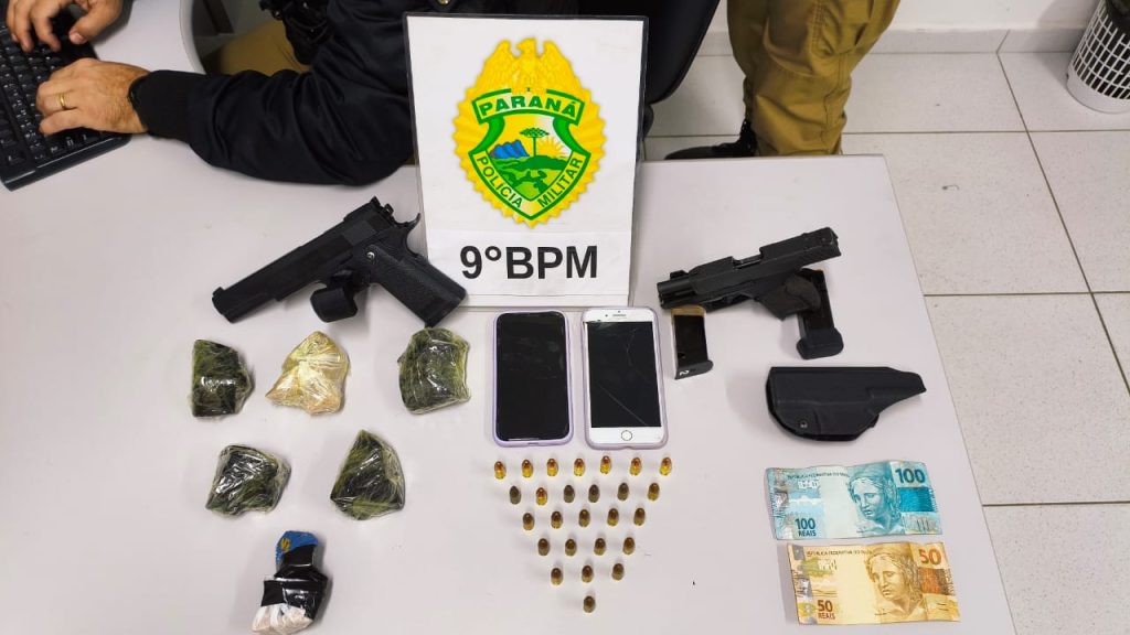 Apreensaõ de arma e drogas PM