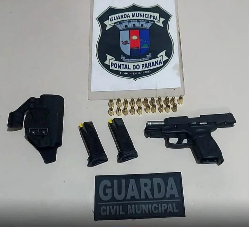 Apreensãod e arma de fogo. Ação conjunta Pontal