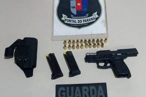 Apreensãod e arma de fogo. Ação conjunta Pontal