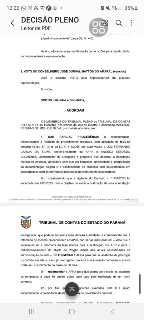 Decisão 2023 – mostrando documento