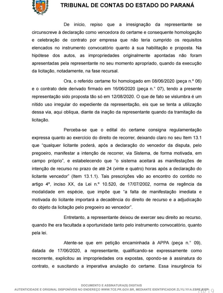 Não representação