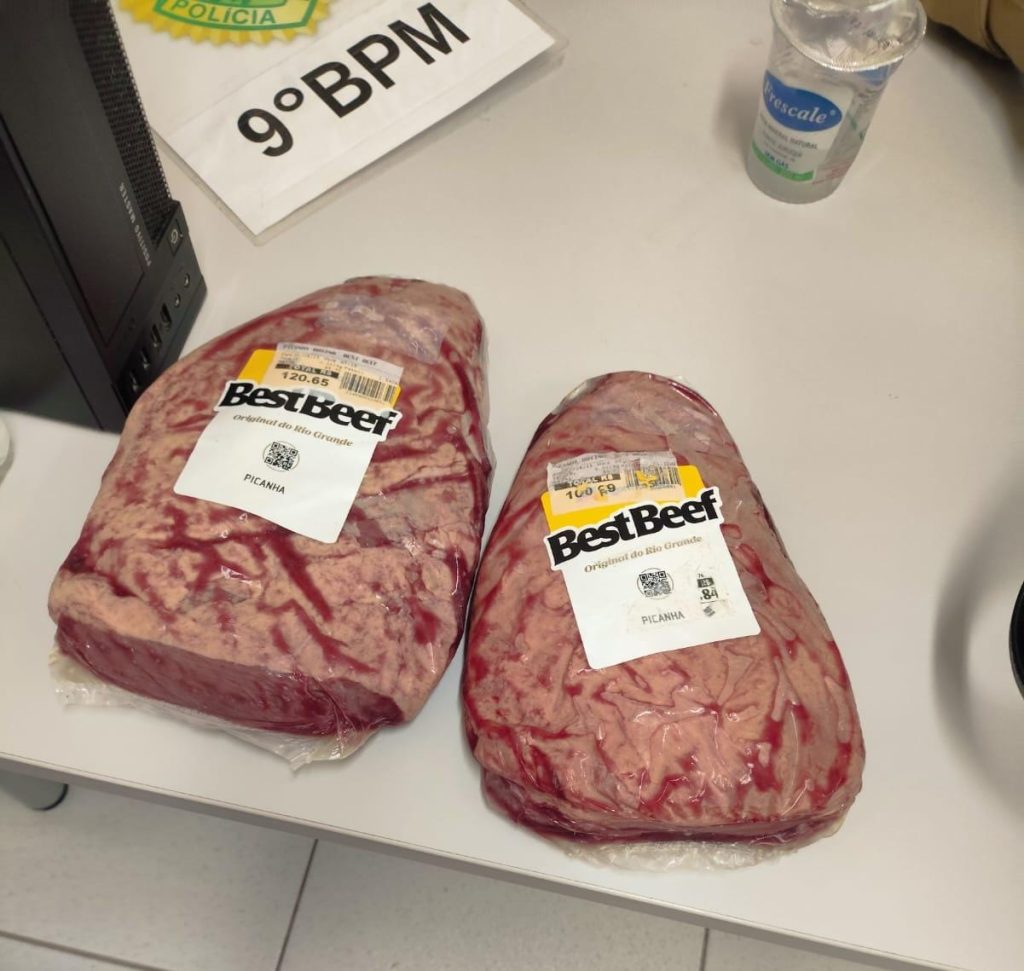Mulher de 22 anos é presa por furtar picanha em supermercado