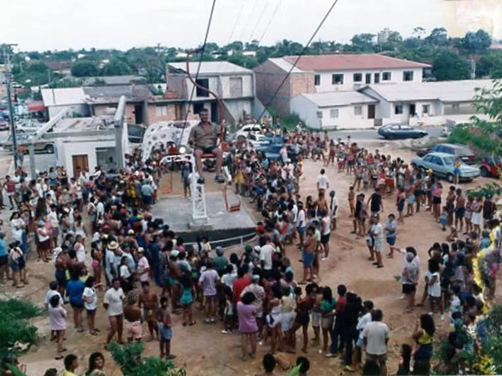 Teleférico de Matinhos atraía visitantes de toda a região. Foto: Arquivo/Casa da Cultura de Matinhos