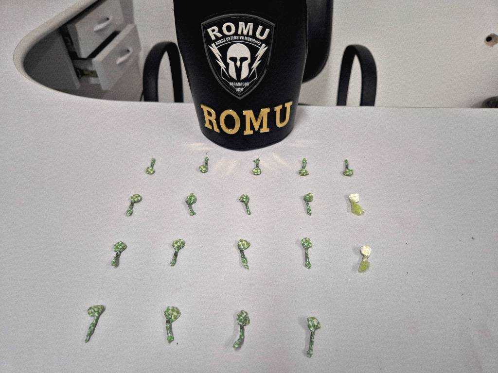 Drogas apreendidas durante ação da Romu na Ilha dos Valadares
