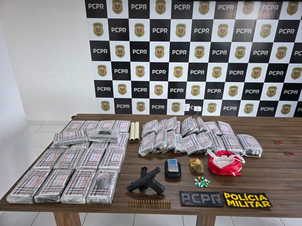 Drogas apreendidas ação da Polícia Civil e Força Nacional