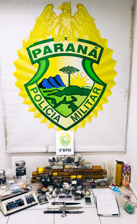 PM apreende mais de 20 quilos de drogas em Paranaguá