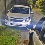 Carro reuperado pela PM em Matinhos