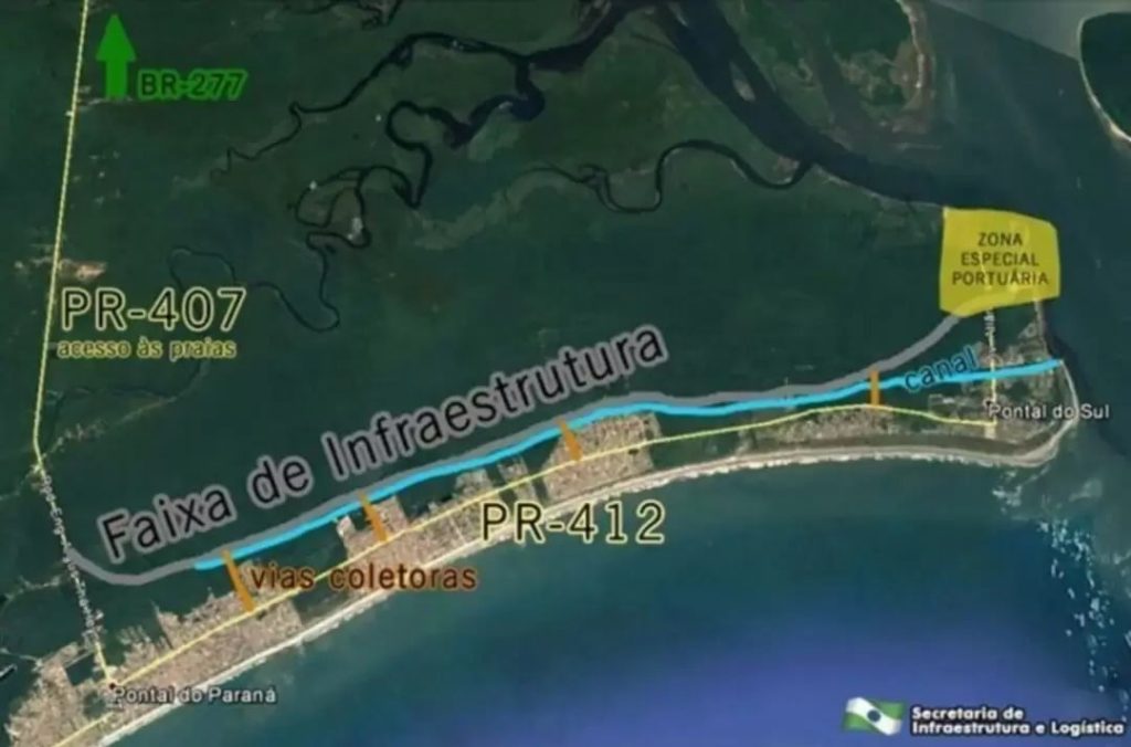 FOTO 2: Faixa de Infraestrutura será bancada pelo Governo do Estado e dará acesso ao Terminal de Uso Privado. Foto: Seil 