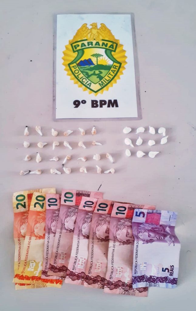 PM prende suspeito de tráfico de drogas no bairro Piçarras, em Guaratuba