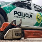 Polícia Ambiental apreende motosserra em Guaratuba