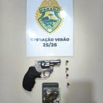 Apreensão de arma de fogo pela Polícia Militar em Pontal do Paraná
