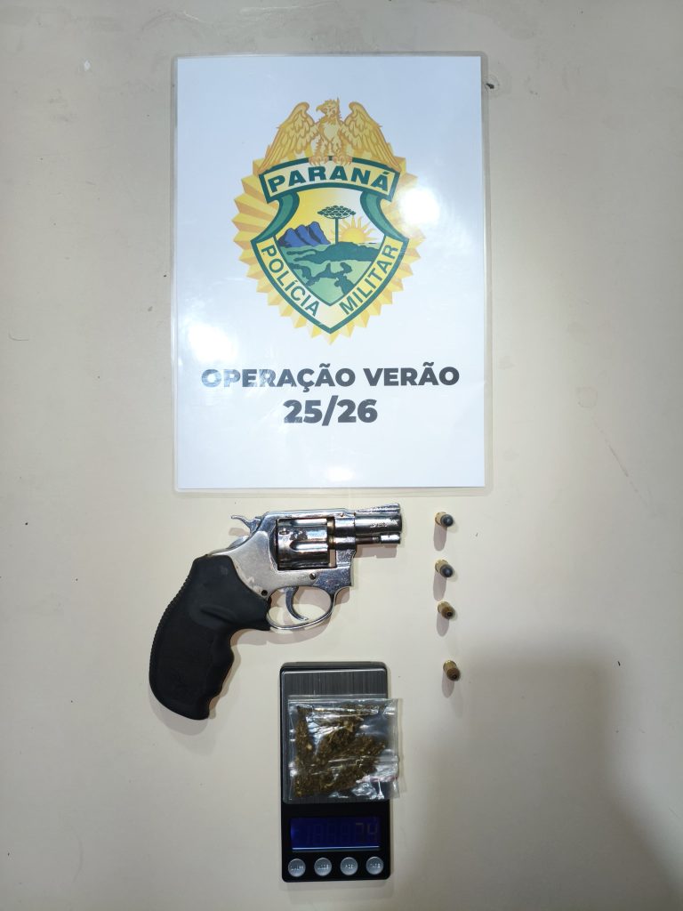 Apreensão de arma de fogo pela Polícia Militar em Pontal do Paraná