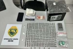 PM encontra cocaína em cofre durante abordagem a mulher