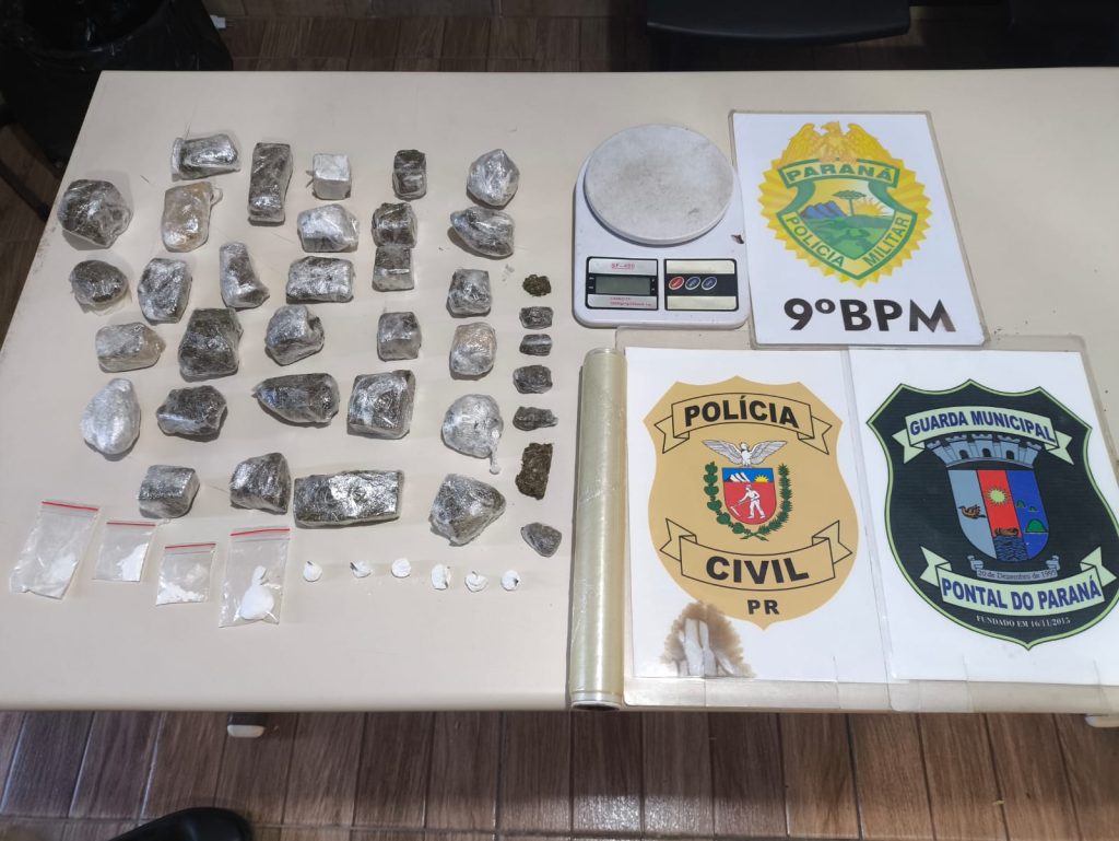 Operação conjunta prende suspeito de tráfico de drogas em Pontal 01