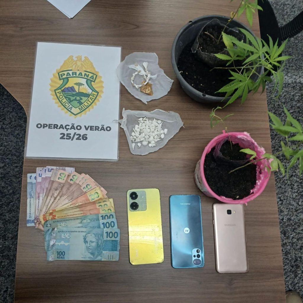 PM apreende drogas no Rio da Onça e prende suspeito