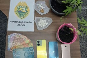 Ação da PM em Matinhos leva à prisão por tráfico de drogas