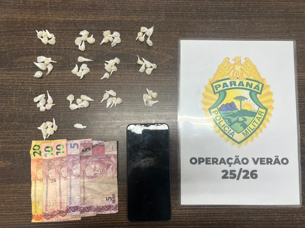 Apreensão de pedras de crack em Matinhos