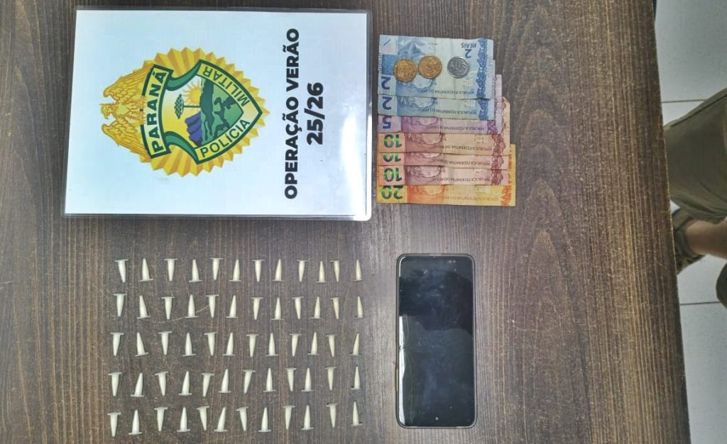Apreensão de pinos de cocaína em Matinhos