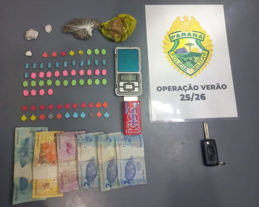 Dupla é presa com comprimidos de ecstasy no centro de Guaratuba