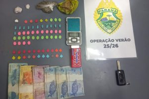 Dupla é presa com comprimidos de ecstasy no centro de Guaratuba