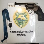 Homem é preso e menor apreendido após ameaça com revólver em Paranaguá