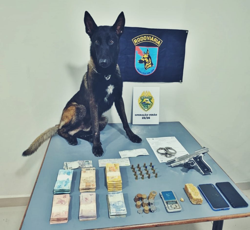 PM apreende pistola em Guaratuba