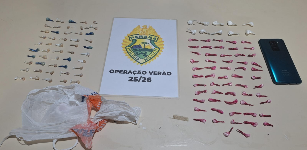 PM apreensão de drogas em Pontal do Paraná