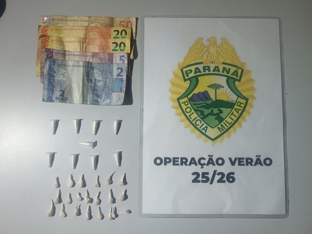 PM prisão por tráfico de drogas em Matinhos