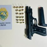 Pistola apreendida pela PM