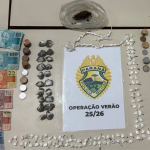 Quatro suspeitos de tráfico de drogas são presos pela PM em Guaratuba
